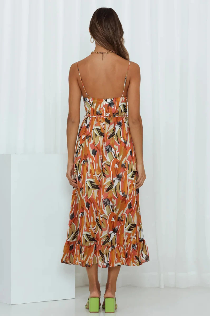 Elisabeth | Kolorowa Sukienka Midi