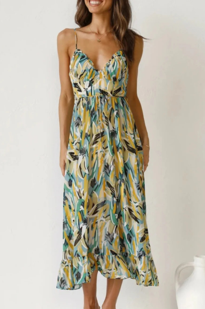 Elisabeth | Kolorowa Sukienka Midi