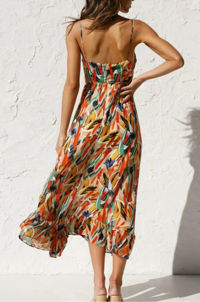 Elisabeth | Kolorowa Sukienka Midi