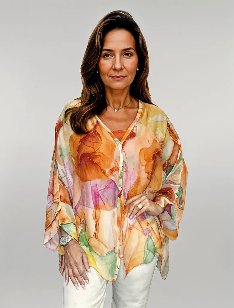 Sharon | Bluzka z Dekoltem w Kształcie V Elegancka